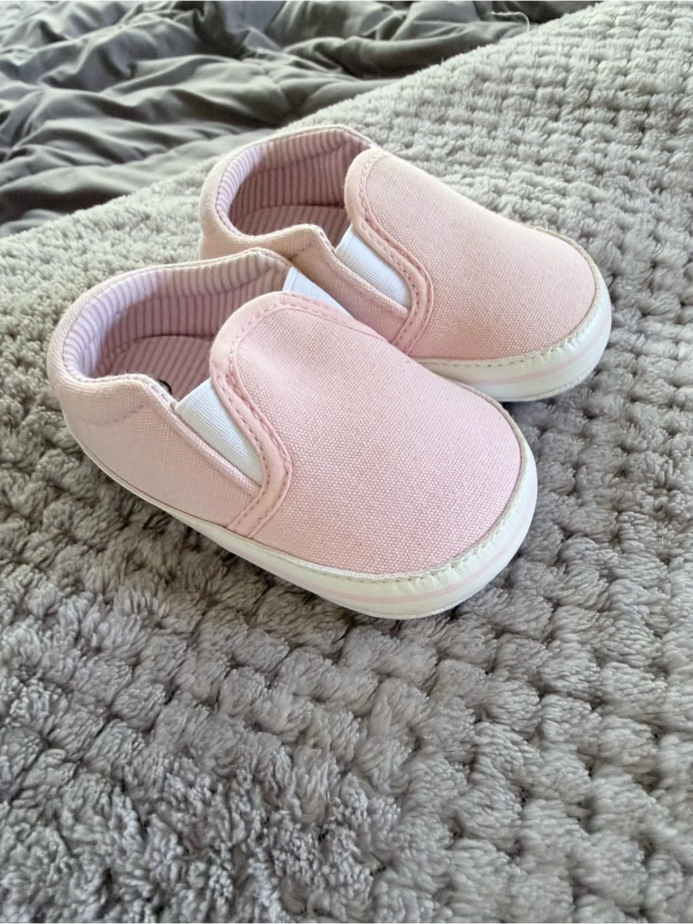 2 for $10 Toddler Slip-On Canvas Shoes in Light Pink